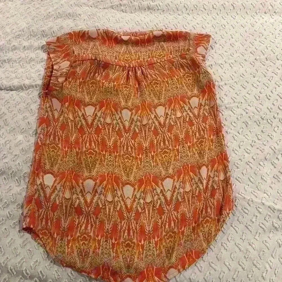 Daniel Rainn Coral Print Blouse Size Small - Picture 4 of 4